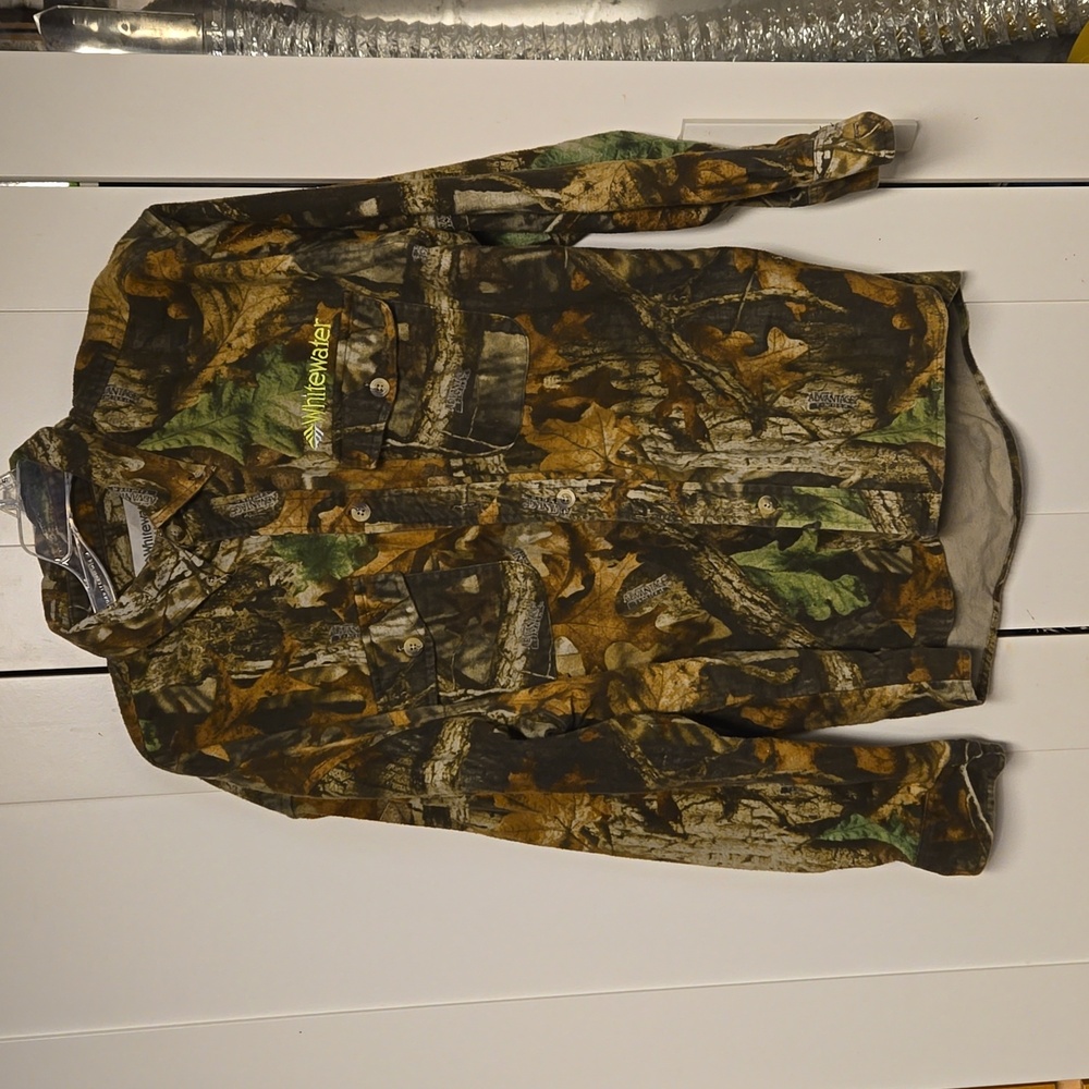 Whitewater camo button down shirt